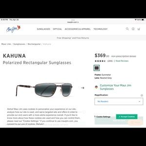 Maui Jim Kahuna polarized sunglasses
